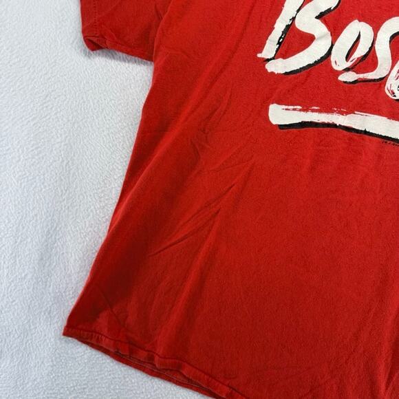 Vintage Boston University Shirt Men's Large Red Single Stitch Spellout Terriers - Picture 3 of 10